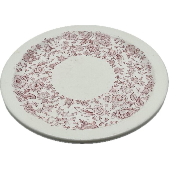 Vintage Sterling China 9.5” Dinner Plate Pink Floral USA 1950s Restaurant Ware - Picture 5 of 6